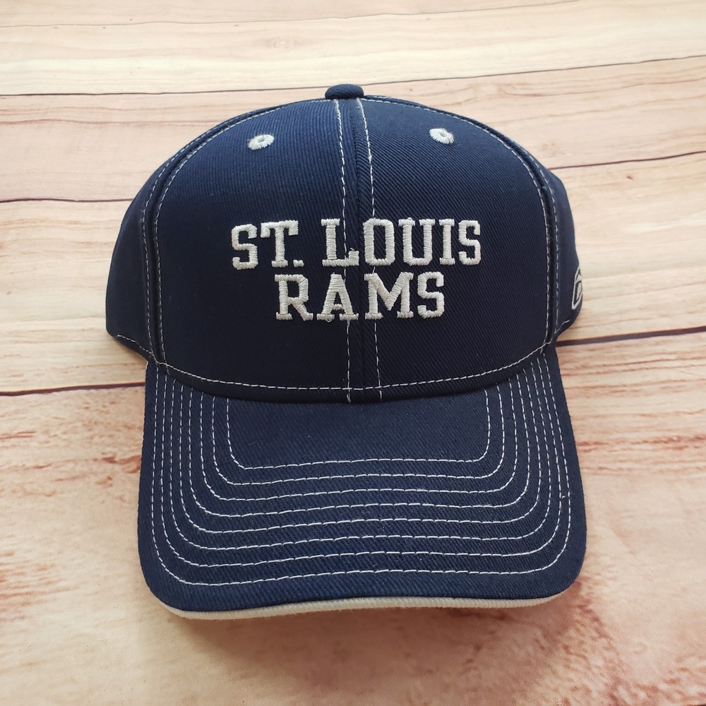 St. Louis Rams Hat Cap Mens Strap Back Blue White Adjustable NFL Football